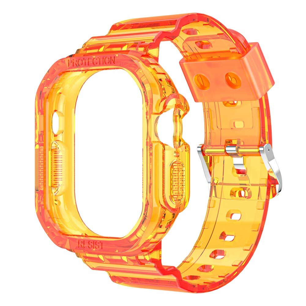 Apple Watch Ultra 49mm Crystal Deksel+Reim oransje