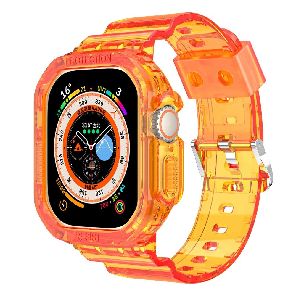 Apple Watch Ultra 49mm Crystal Deksel+Reim oransje