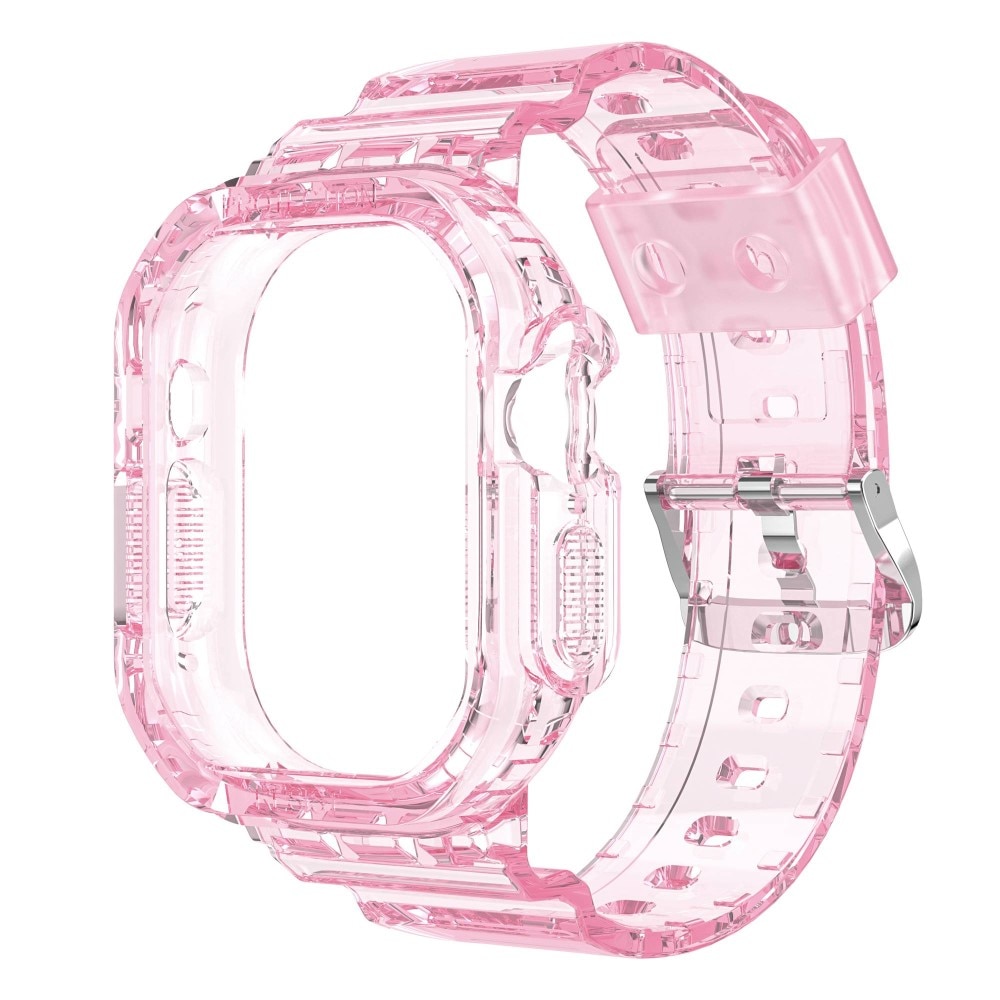 Apple Watch Ultra 49mm Crystal Deksel+Reim rosa