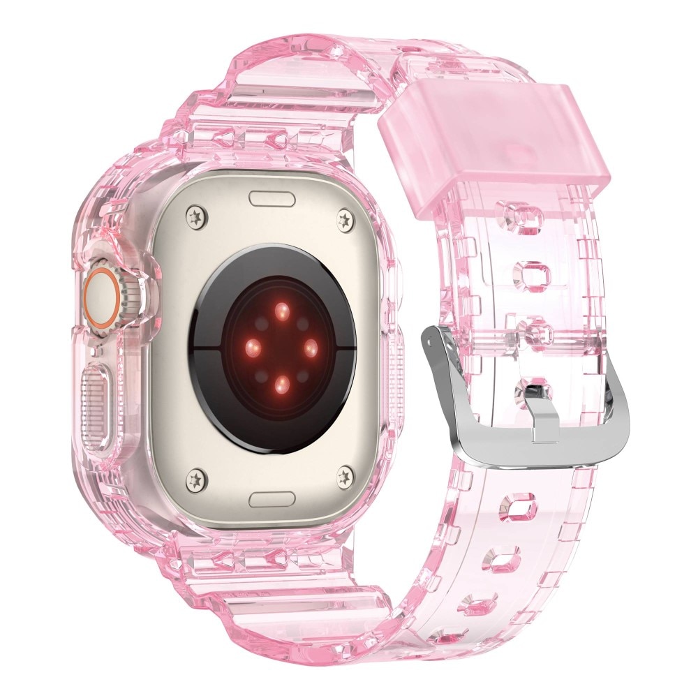 Apple Watch Ultra 49mm Crystal Deksel+Reim rosa
