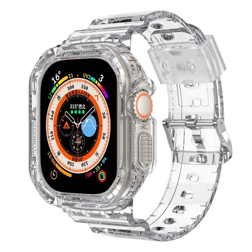 Apple Watch Ultra 2 49mm Crystal Deksel + Reim gjennomsiktig