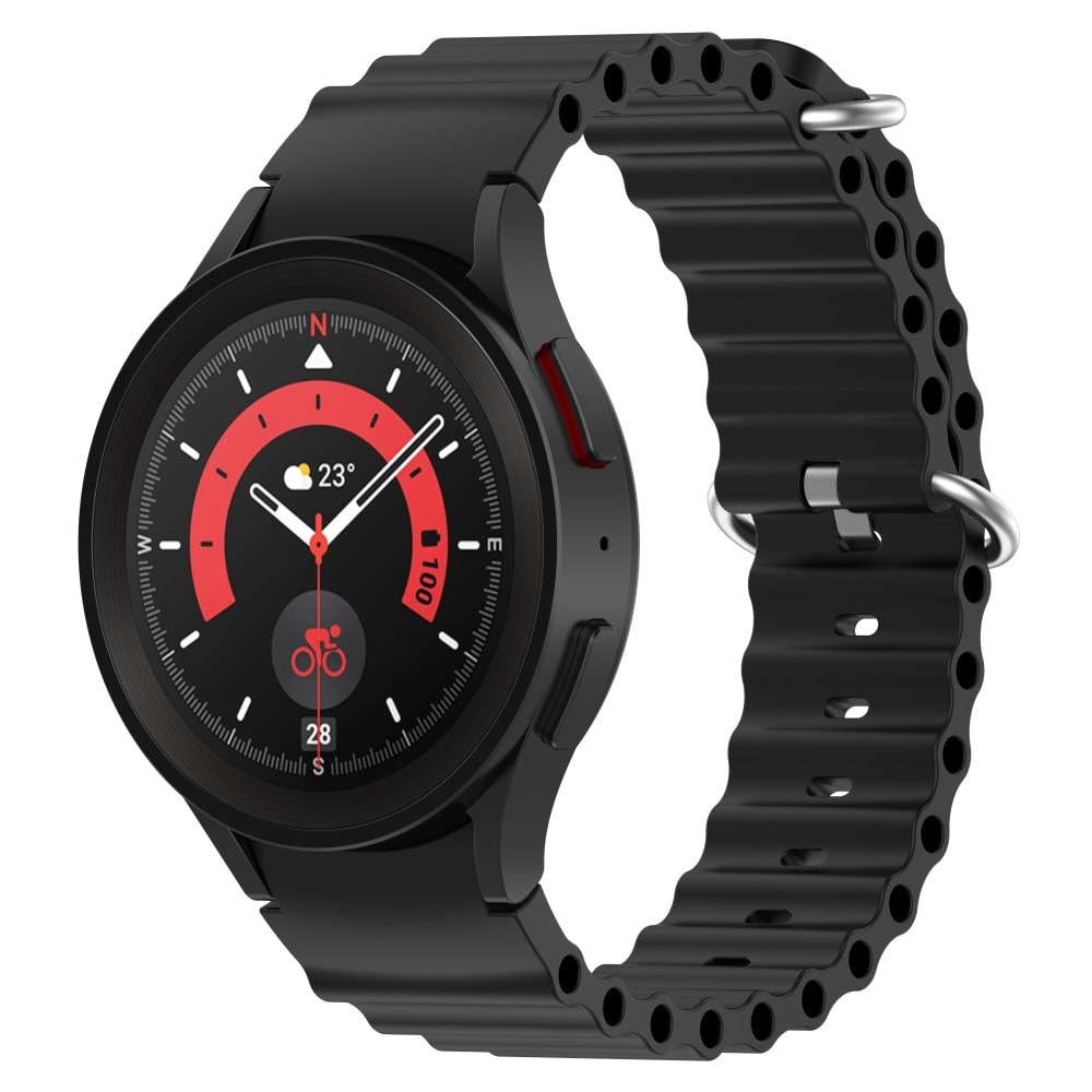 Samsung Galaxy Watch 5 Pro Full Fit Reim Resistant Silikon svart
