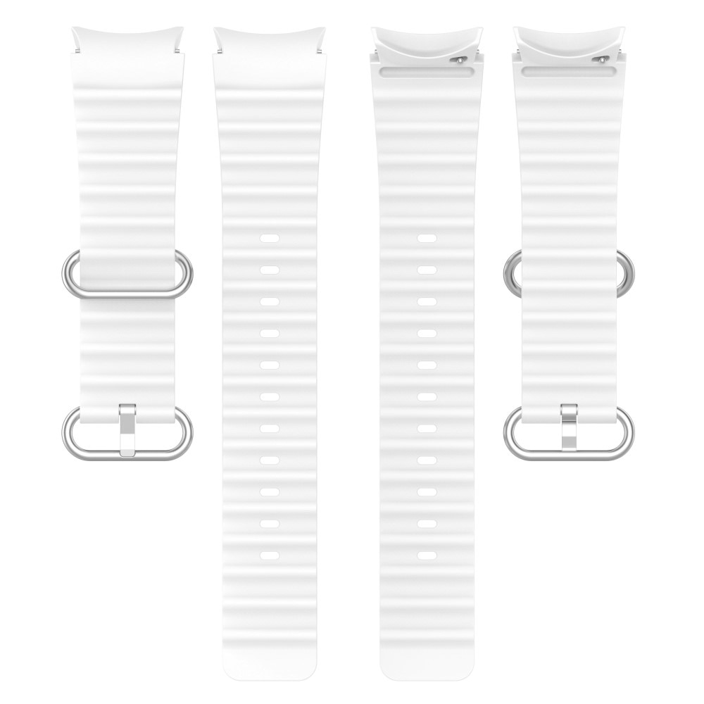 Samsung Galaxy Watch 4 44mm Full Fit Reim Resistant Silikon hvit