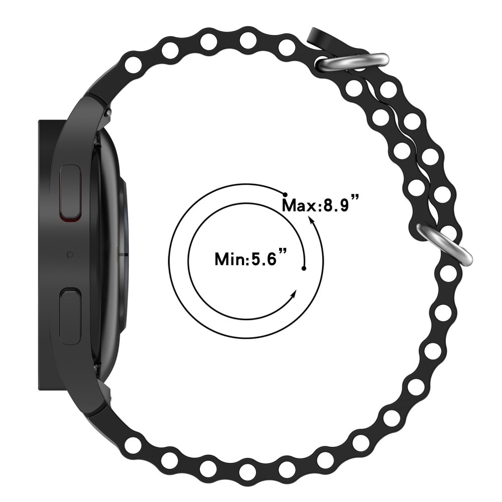 Samsung Galaxy Watch 4 44mm Full Fit Reim Resistant Silikon grå