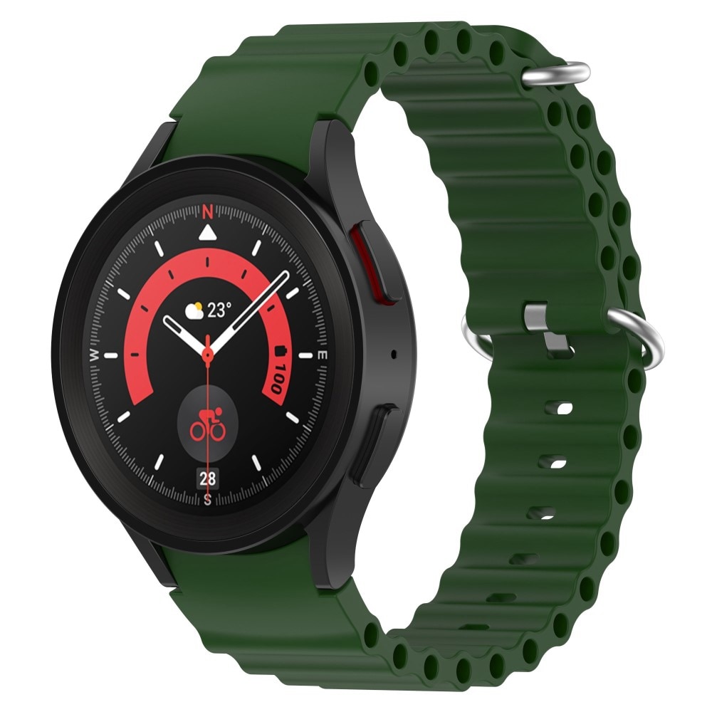 Samsung Galaxy Watch 5 Pro Full Fit Reim Resistant Silikon mørk grønn