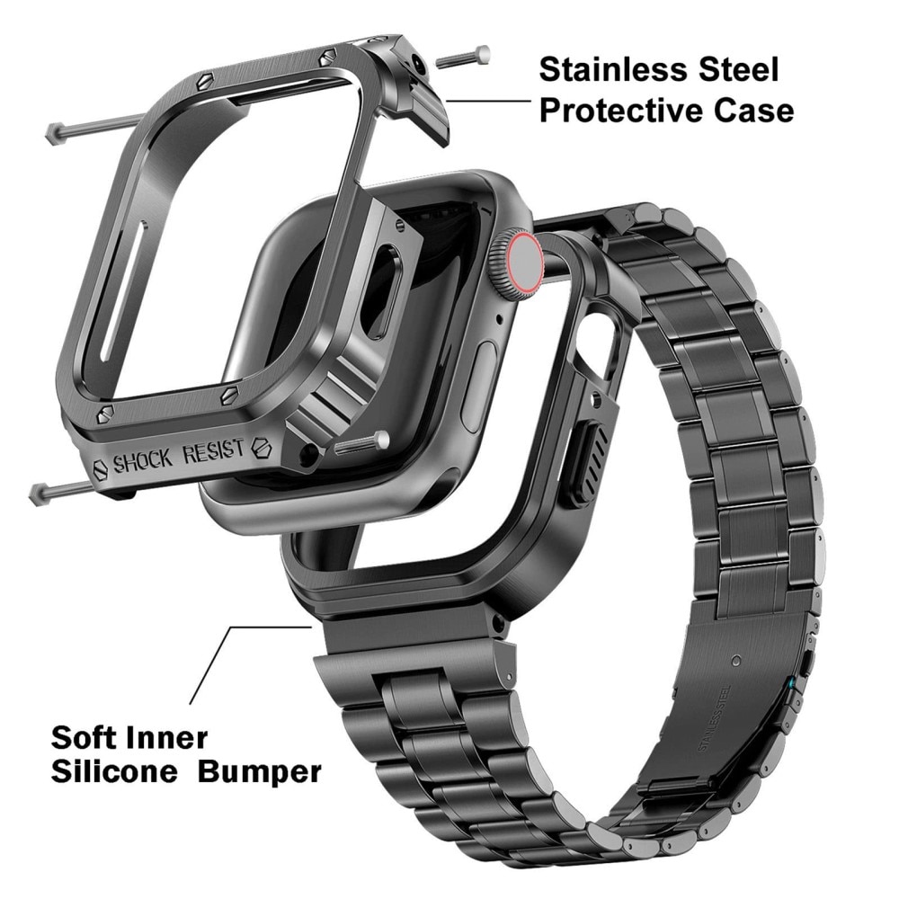 Apple Watch 41mm Series 7 Full Metal Reim mørk grå
