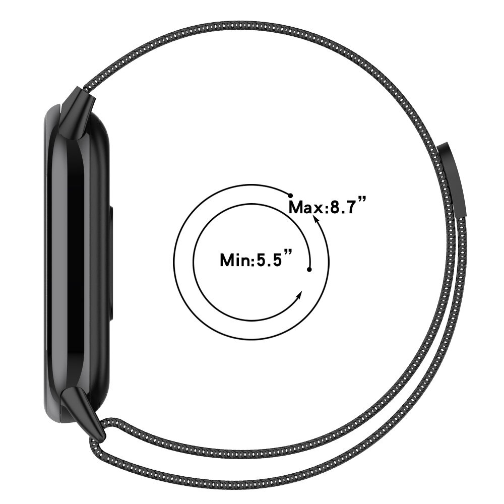 Xiaomi Smart Band 8 Reim Milanese Loop Sølv