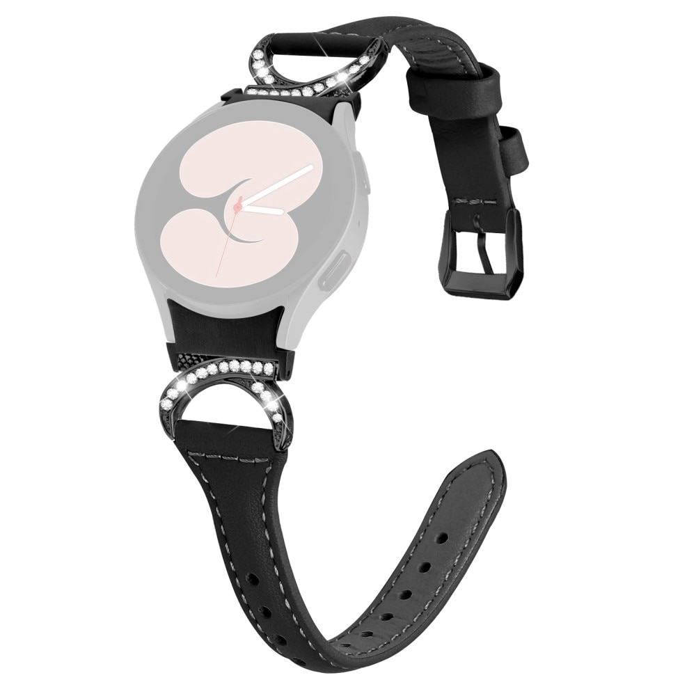 Full fit Rhinestone Skinnreim Samsung Galaxy Watch 6 44mm svart