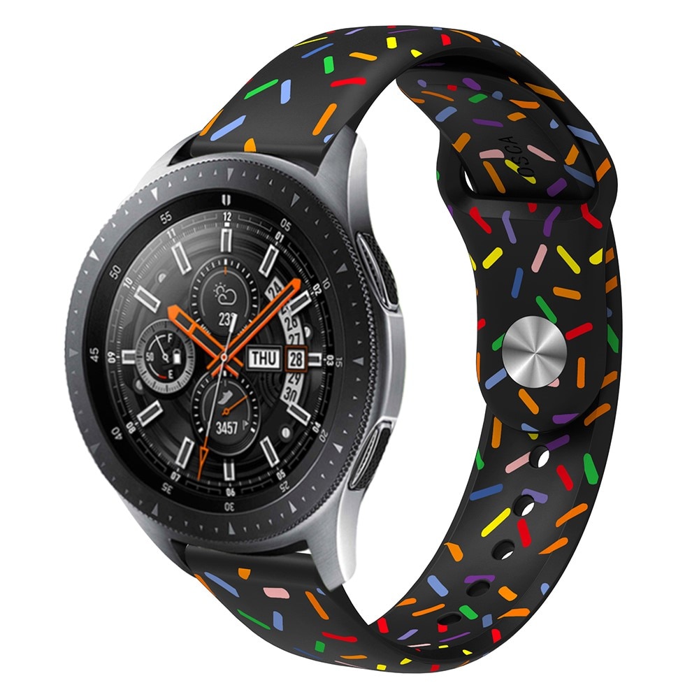 Samsung Galaxy Watch 4 Classic 42mm Reim Silikon svart sprinkles