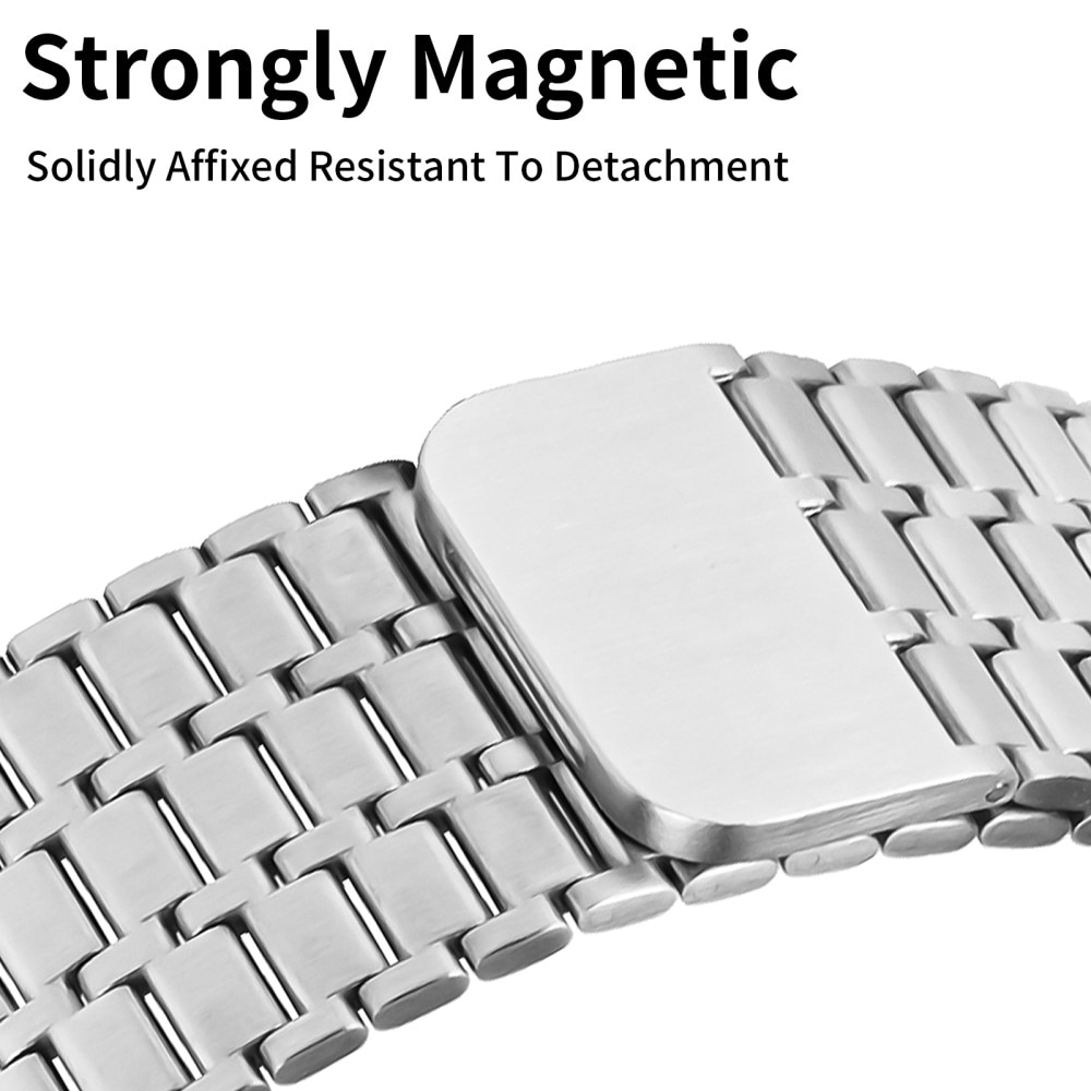Business Magnetic Reim Apple Watch 44mm sølv