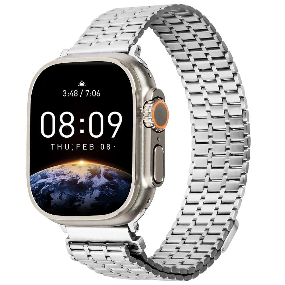 Business Magnetic Reim Apple Watch 41mm Series 7 sølv