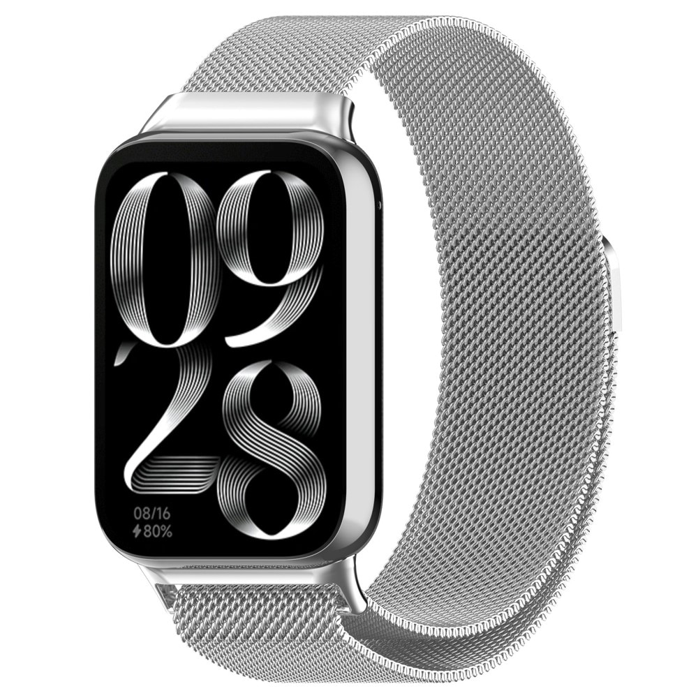 Xiaomi Smart Band 8 Pro Reim Milanese Loop Sølv