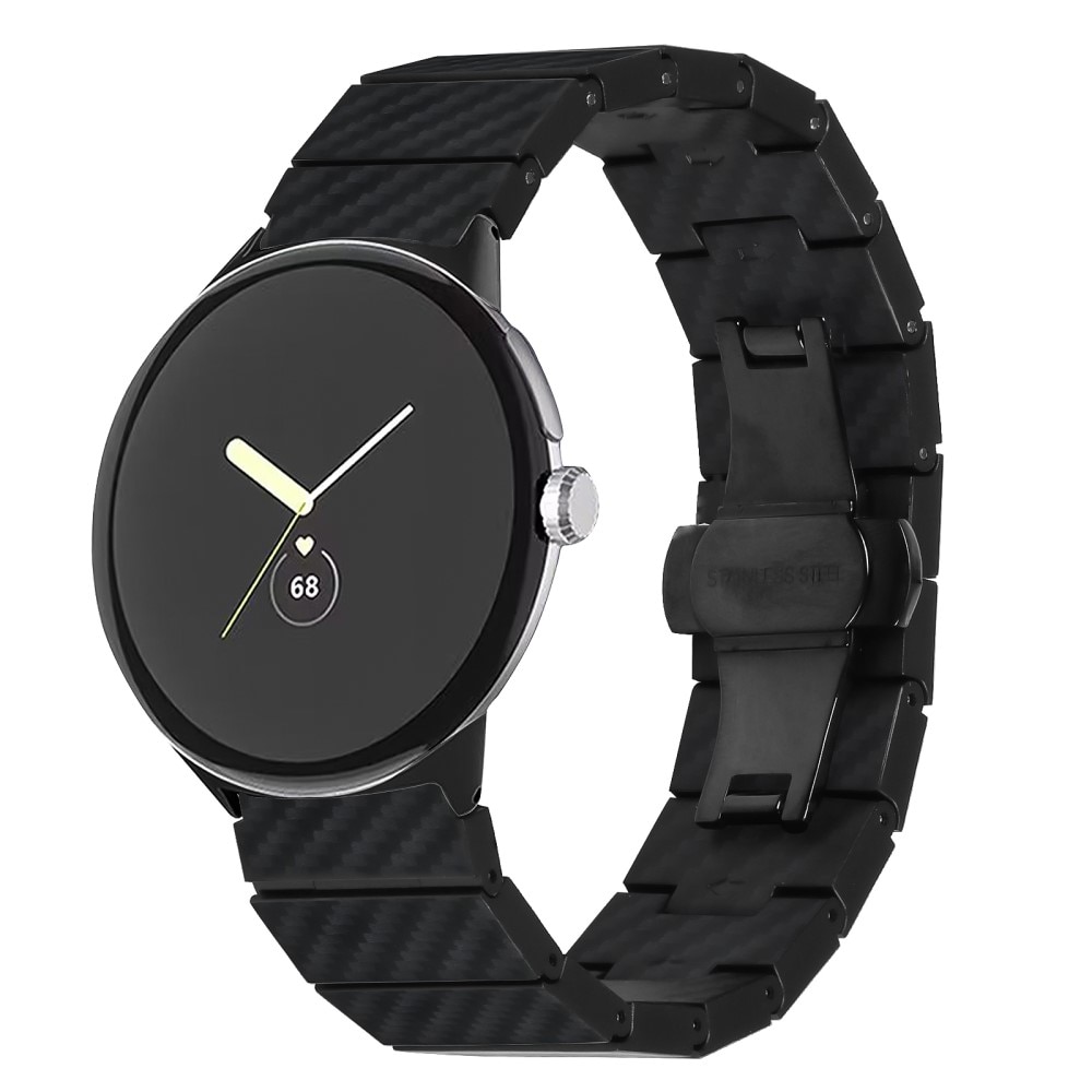 Reim med lenker karbonfiber Google Pixel Watch svart