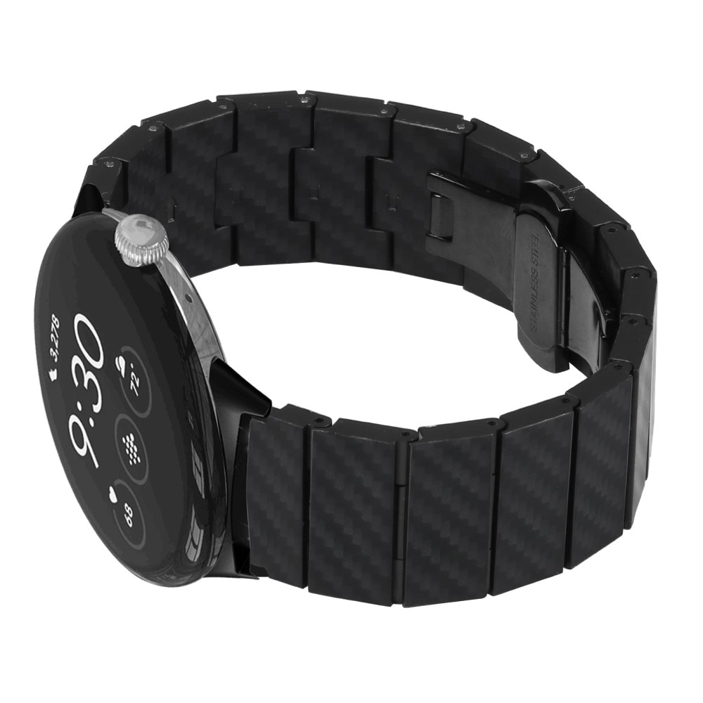 Reim med lenker karbonfiber Google Pixel Watch 2 svart