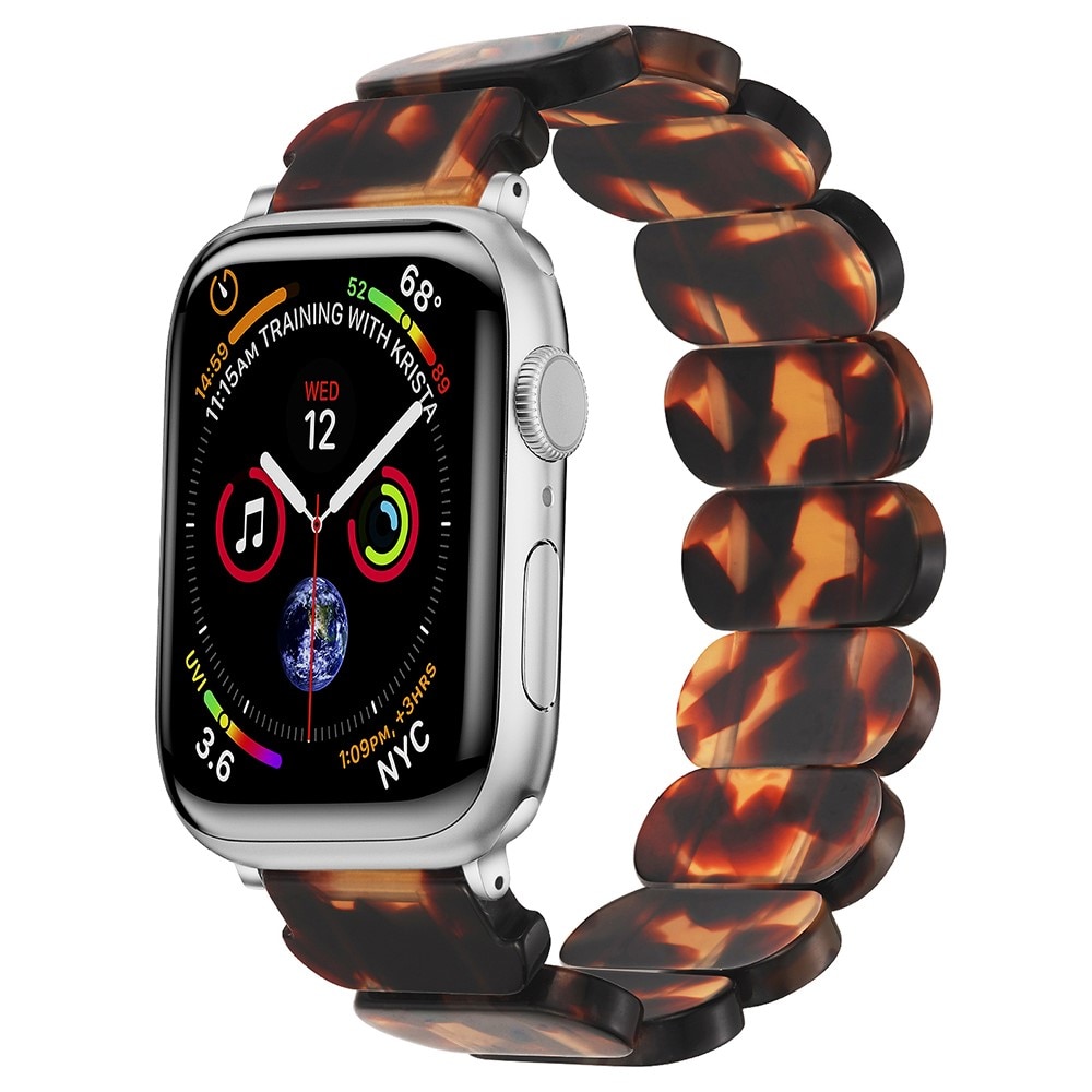 Elastiskt resinarmbånd til Apple Watch 45mm Series 7 brun