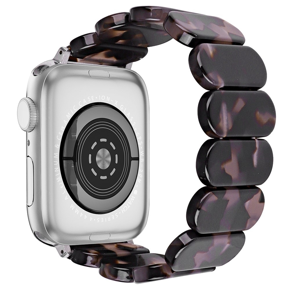 Elastiskt resinarmbånd til Apple Watch 45mm Series 7 svart/grå