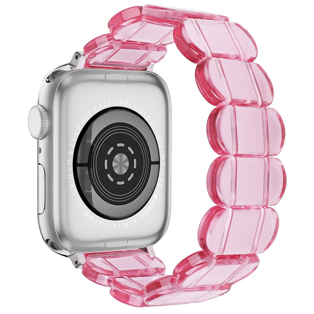 Elastiskt resinarmbånd til Apple Watch 44mm rosa