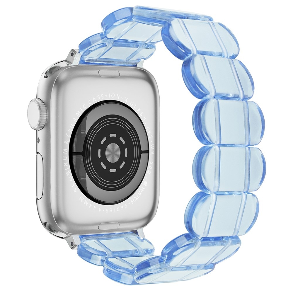 Elastiskt resinarmbånd til Apple Watch 44mm blå