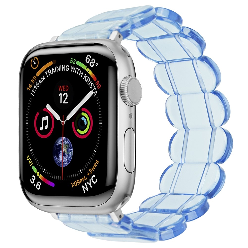 Elastiskt resinarmbånd til Apple Watch 44mm blå