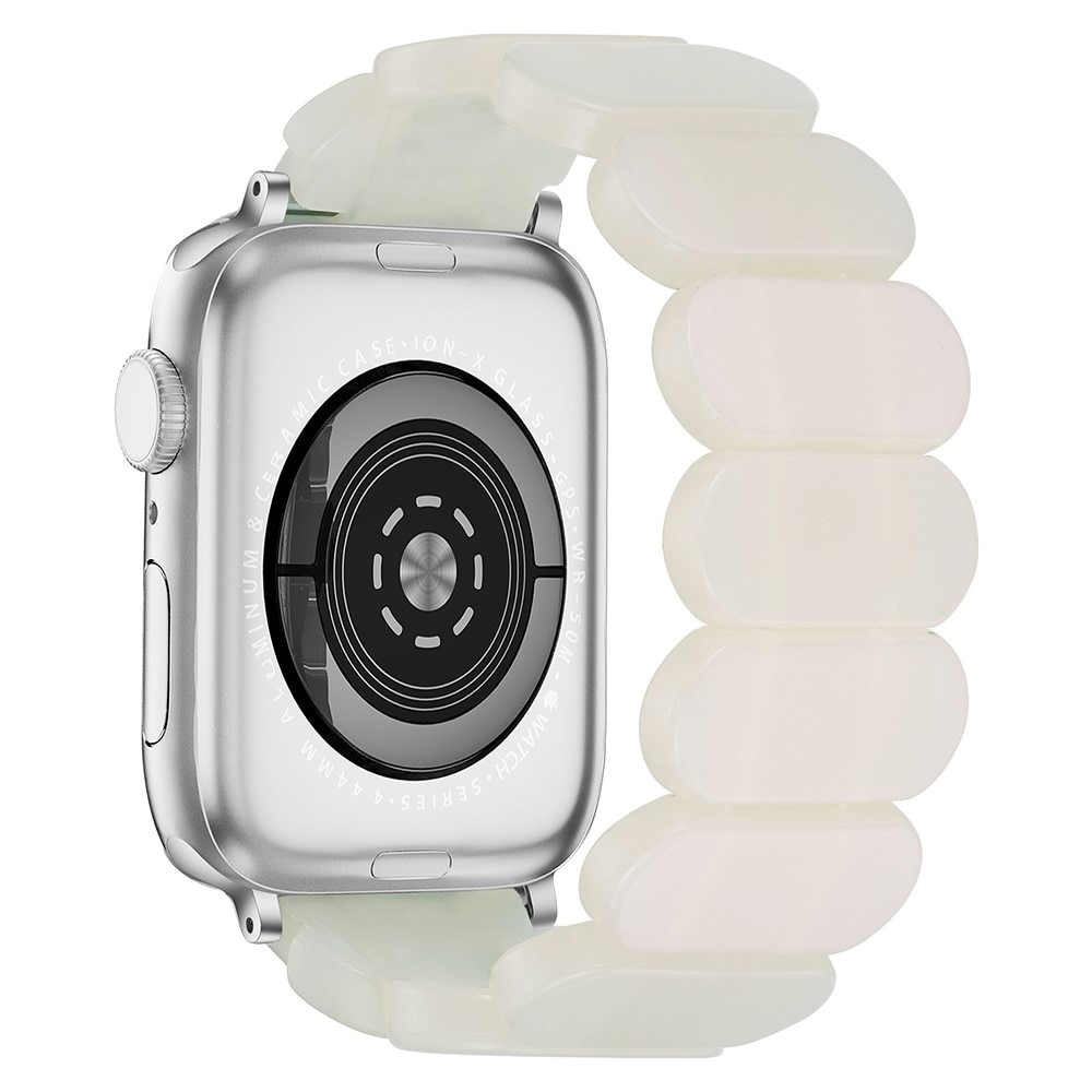 Elastiskt resinarmbånd til Apple Watch 41mm Series 9 hvit
