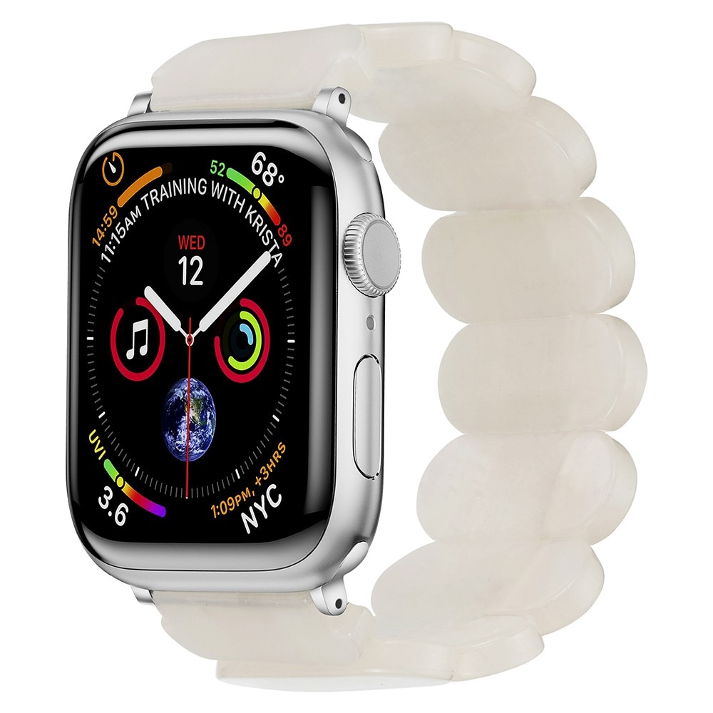 Elastiskt resinarmbånd til Apple Watch 40mm hvit