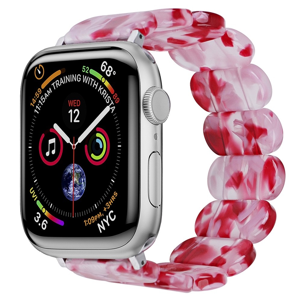 Elastiskt resinarmbånd til Apple Watch 41mm Series 8 rosa blanding