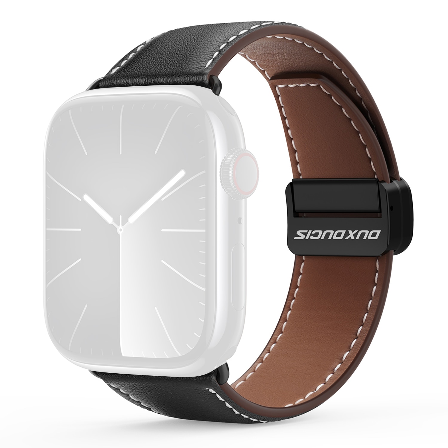 Lærreim Apple Watch Series 11 42mm Svart
