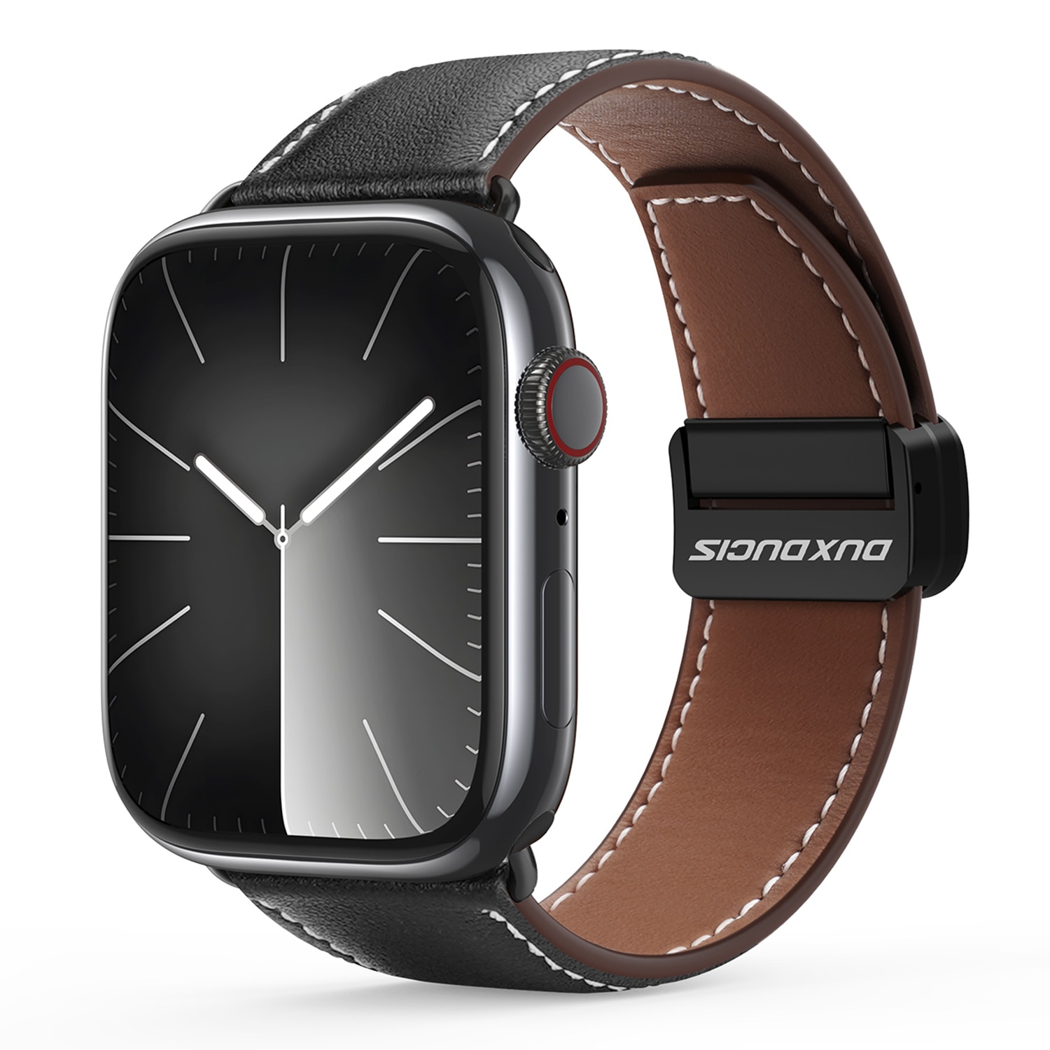 Lærreim Apple Watch Series 11 42mm Svart