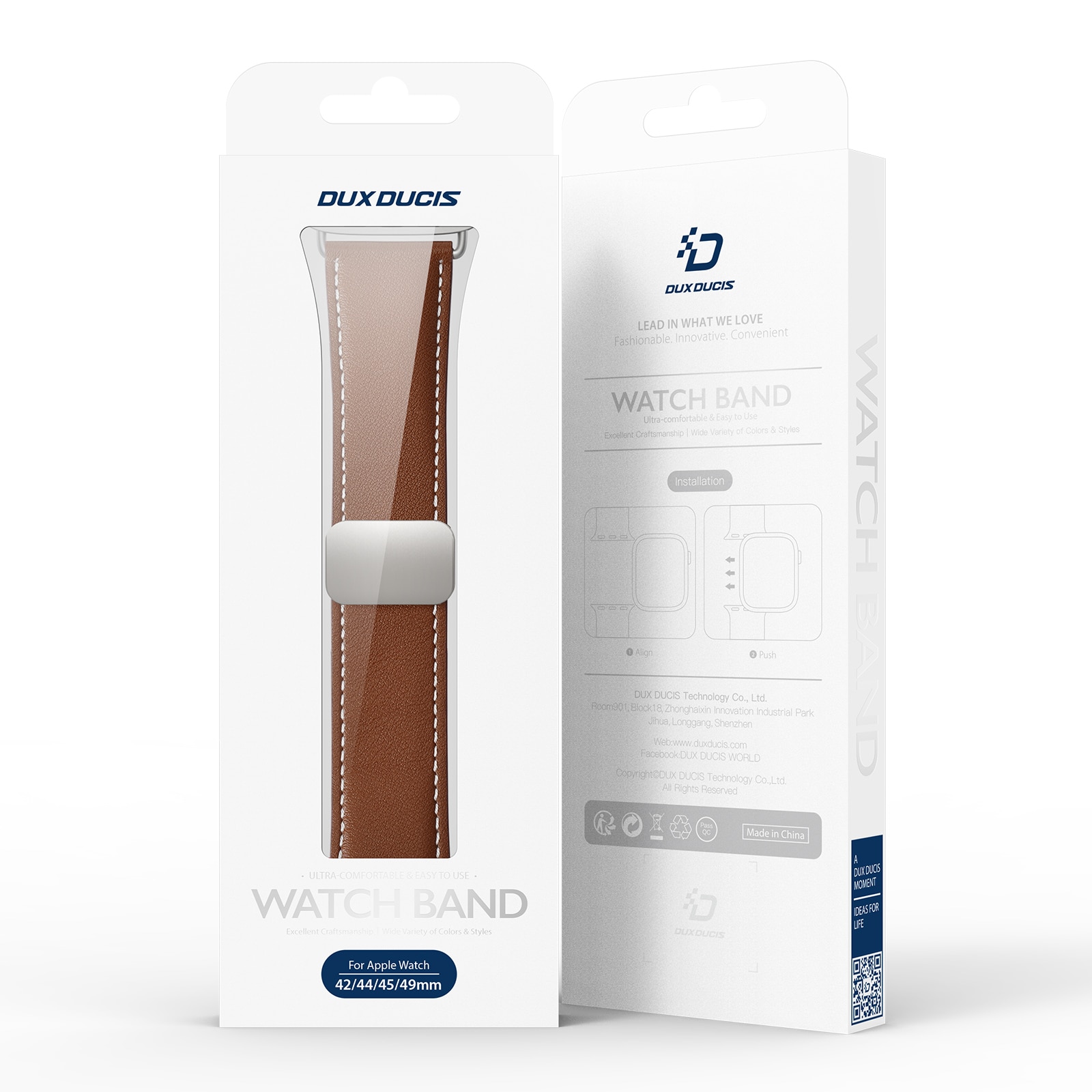 Lærreim Apple Watch Series 11 42mm Brun