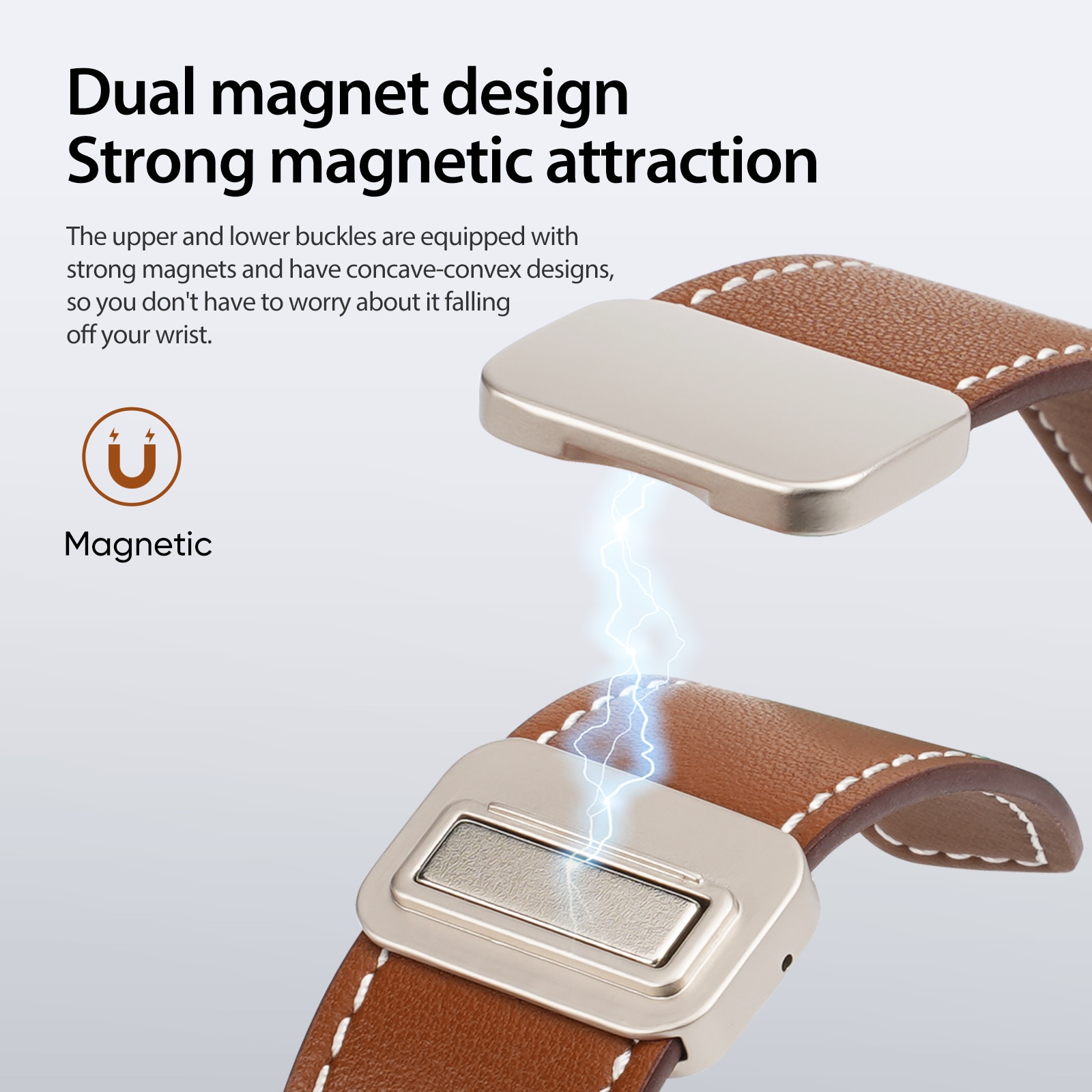 Lærreim Apple Watch Series 11 42mm Brun