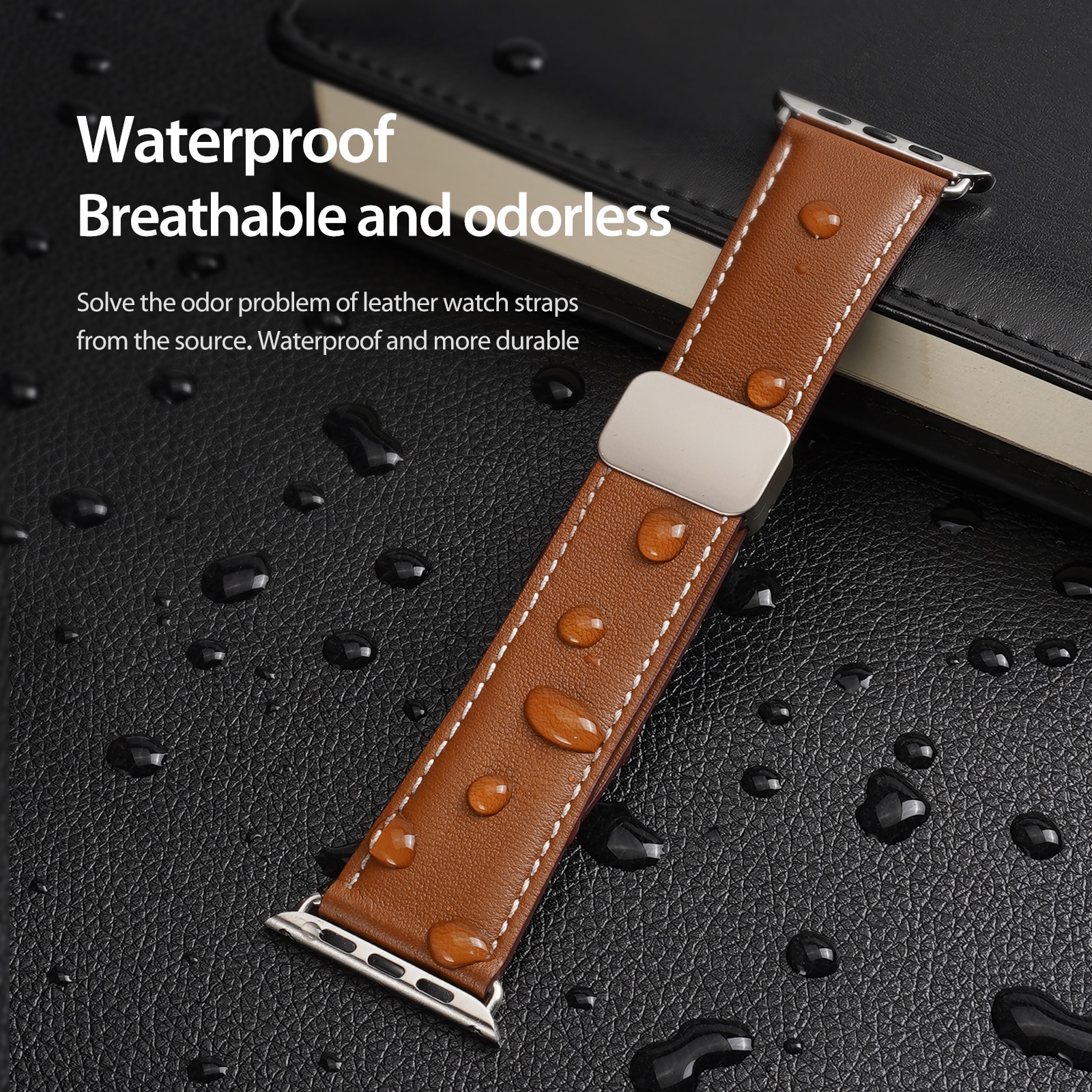 Lærreim Apple Watch Series 11 42mm Brun