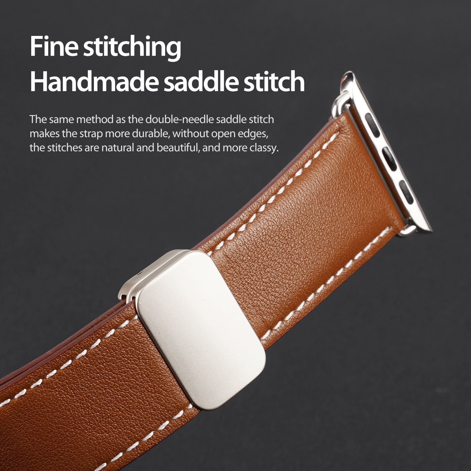 Lærreim Apple Watch Series 11 42mm Brun