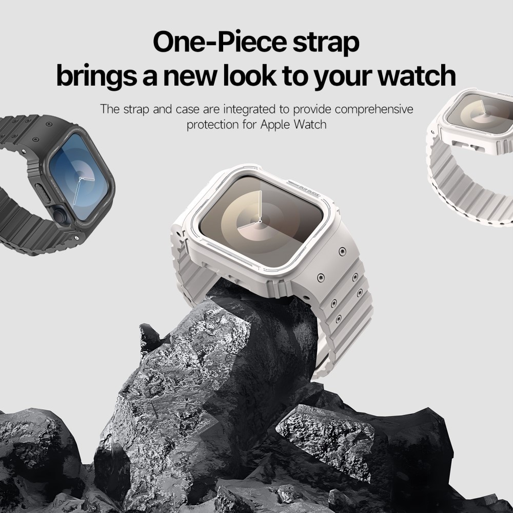 OA Series Deksel + Reim Silikon Apple Watch 41mm Series 7 hvit