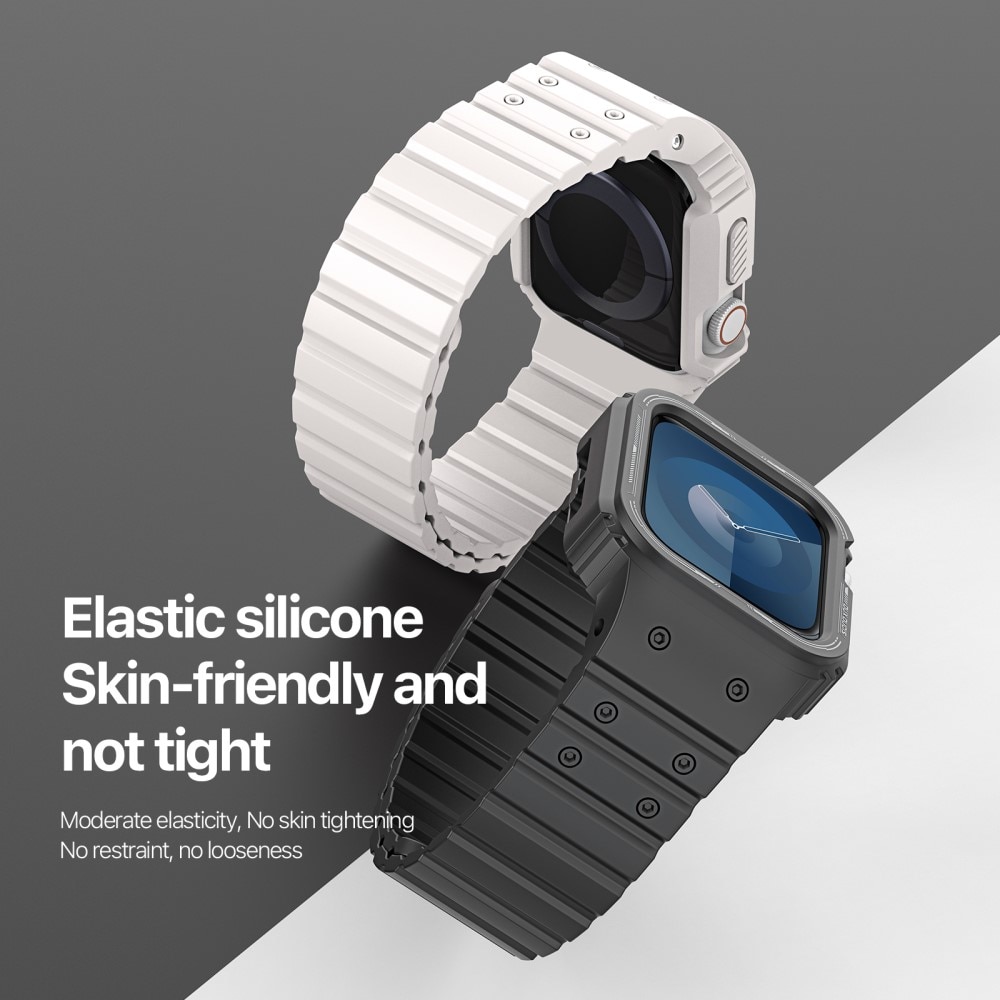 OA Series Deksel + Reim Silikon Apple Watch 41mm Series 7 hvit