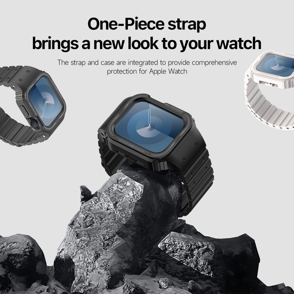 OA Series Deksel + Reim Silikon Apple Watch 41mm Series 7 svart