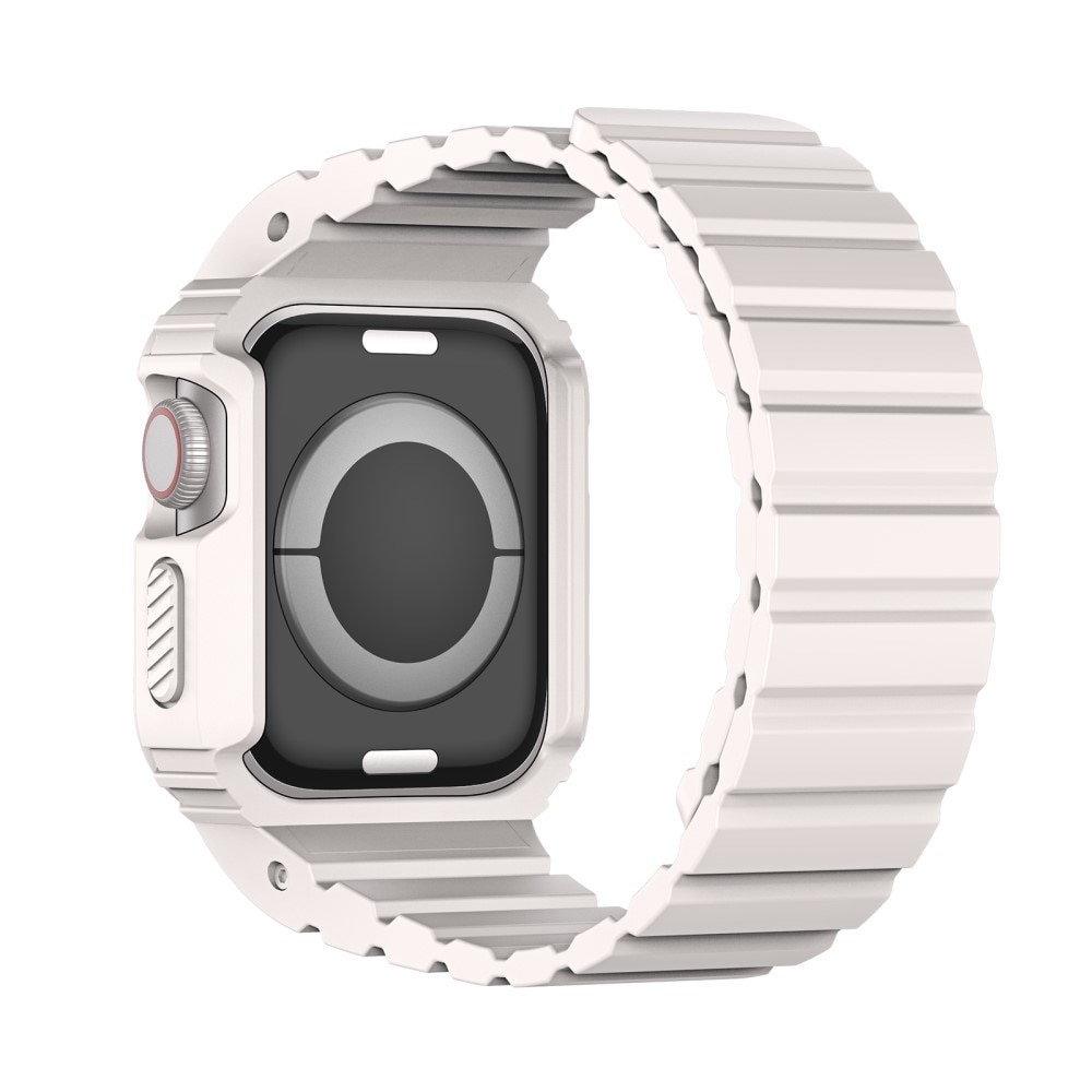 OA Series Deksel + Reim Silikon Apple Watch 45mm Series 9 hvit