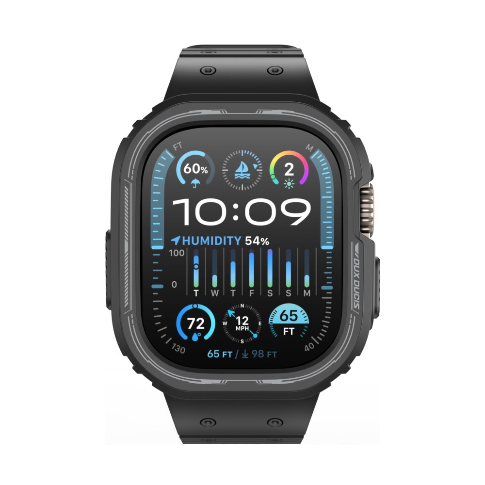 OA Series Deksel + Reim Silikon Apple Watch Ultra 49mm svart