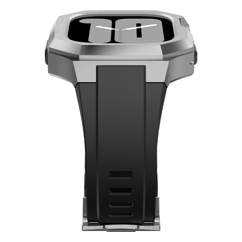 Stainless Steel Deksel + Reim Apple Watch Ultra 49mm sølv/svart