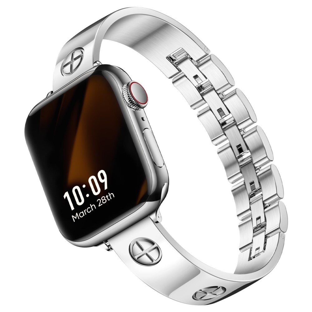 Bangle Cross Bracelet Apple Watch 41mm Series 7 sølv