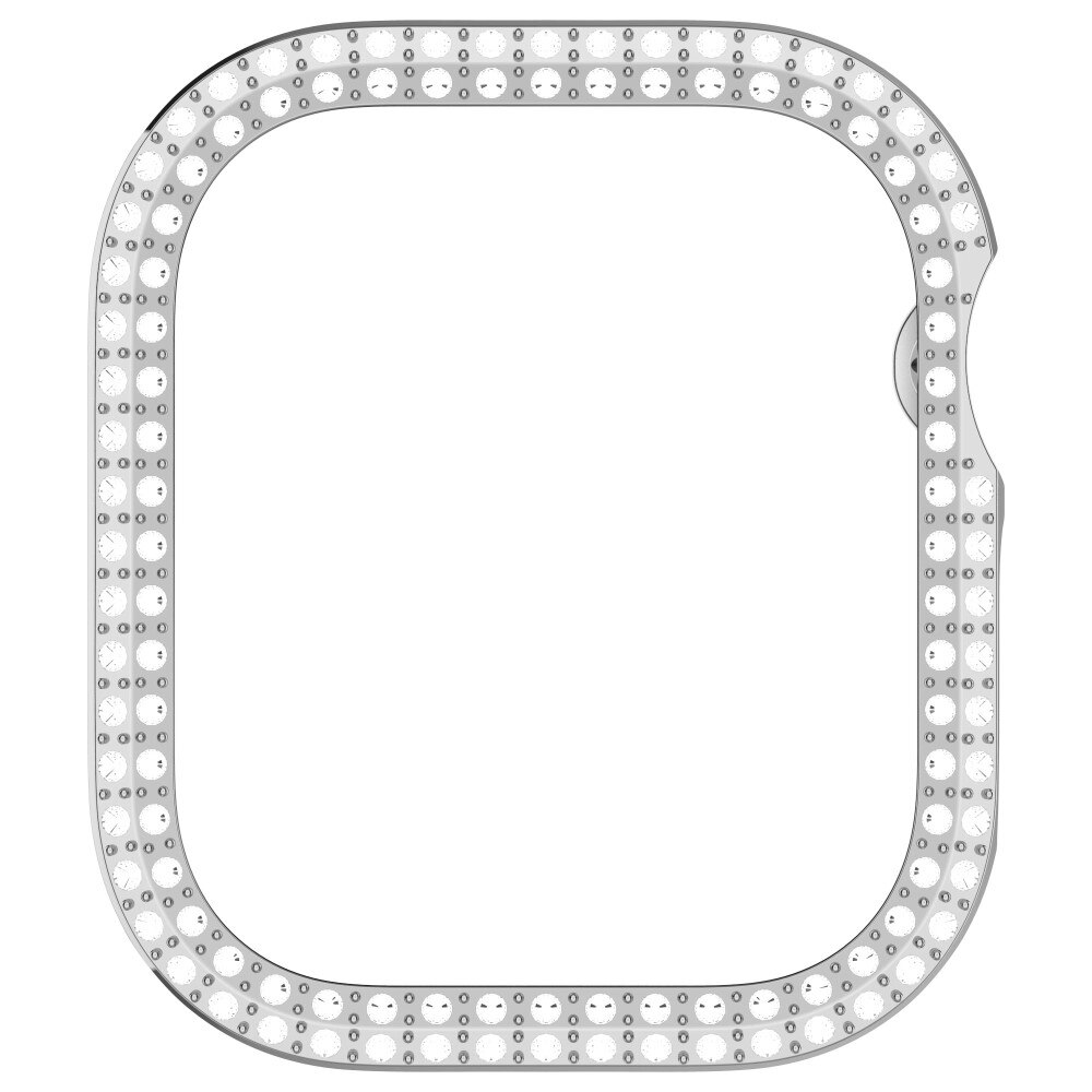 Apple Watch Series 10 42mm Rhinestone deksel sølv