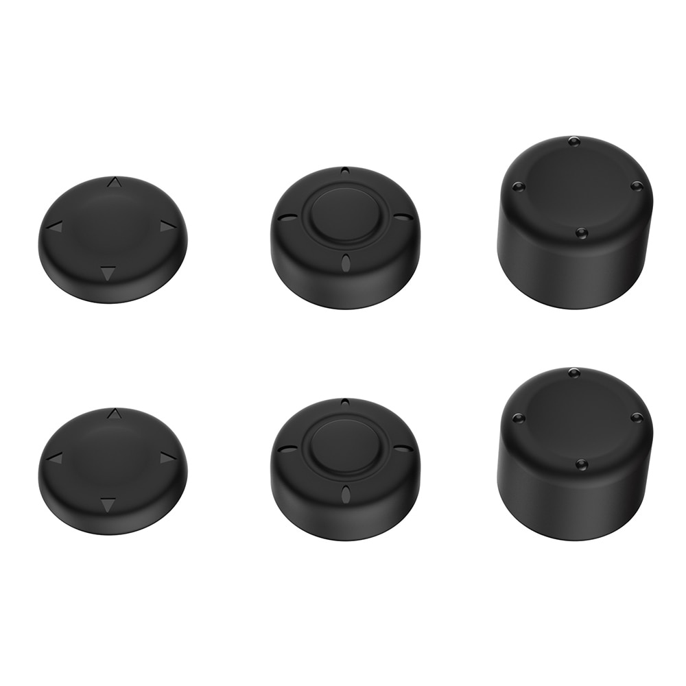 Joystick knappdeksel silikon Nintendo Switch 2 (6-pack) svart