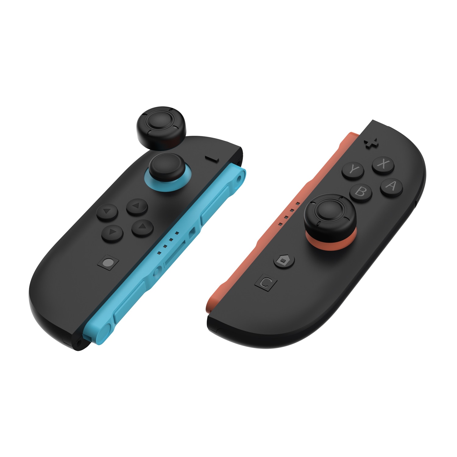 Joystick knappdeksel silikon Nintendo Switch 2 (6-pack) svart