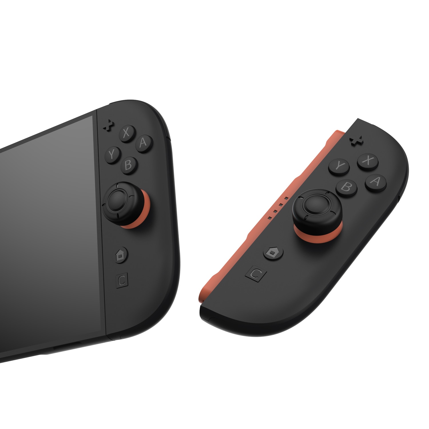 Joystick knappdeksel silikon Nintendo Switch 2 (6-pack) svart