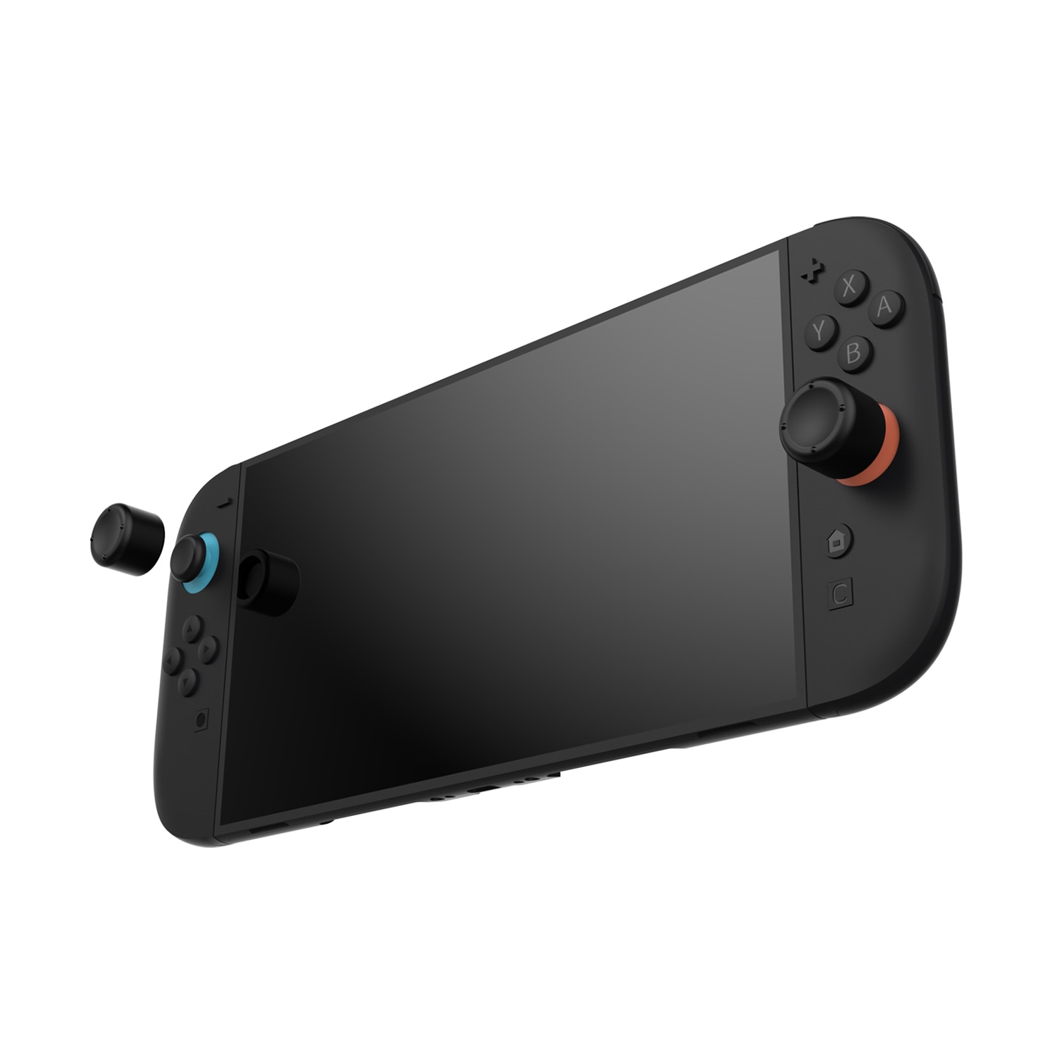 Joystick knappdeksel silikon Nintendo Switch 2 (6-pack) svart