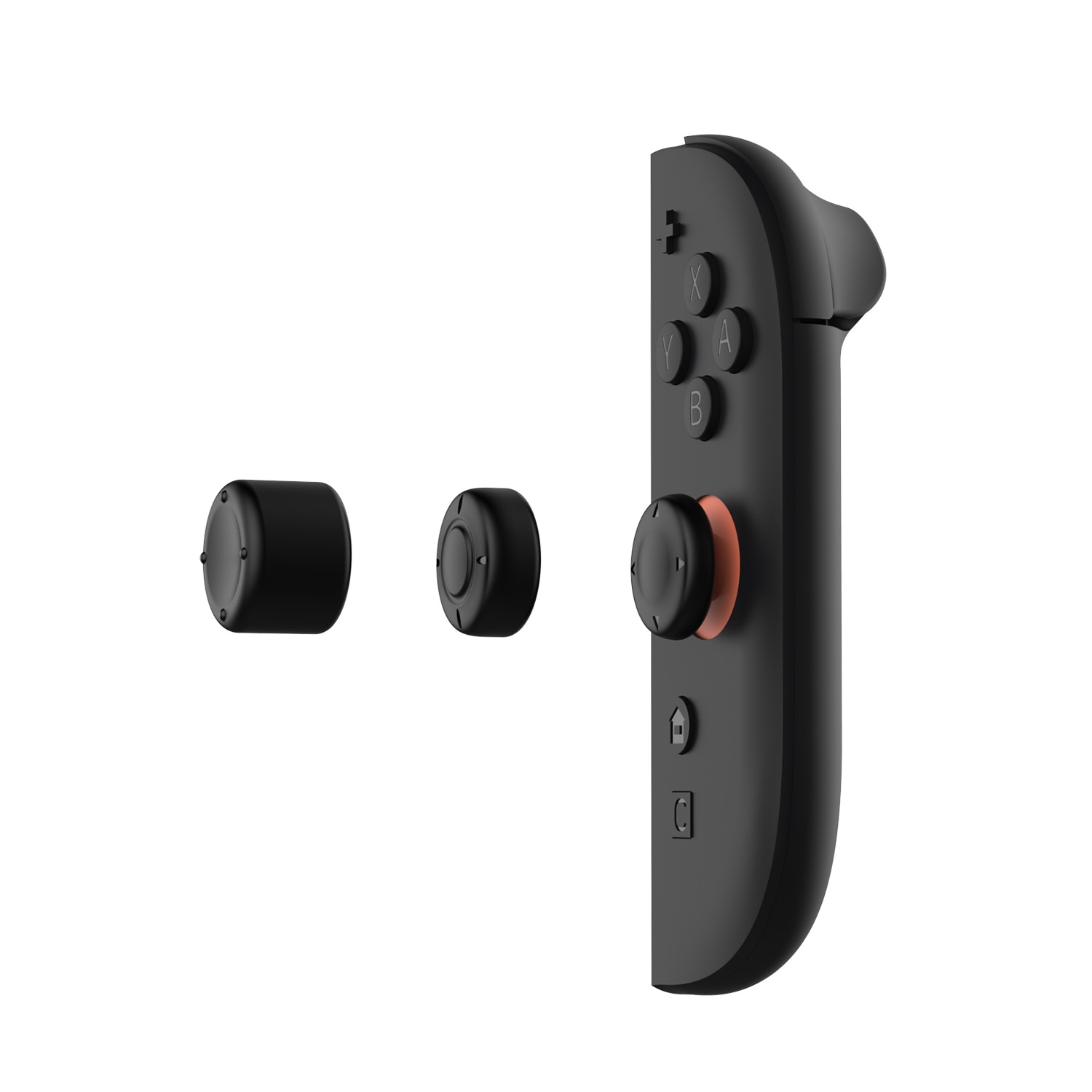 Joystick knappdeksel silikon Nintendo Switch 2 (6-pack) svart