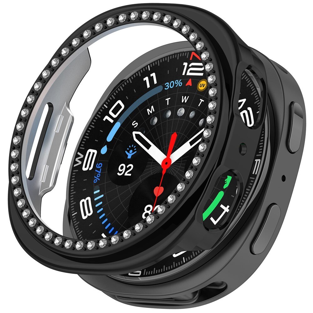 Samsung Galaxy Watch 8 40mm Rhinestone deksel Svart