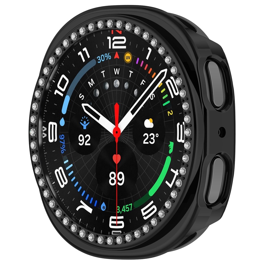 Samsung Galaxy Watch 8 40mm Rhinestone deksel Svart