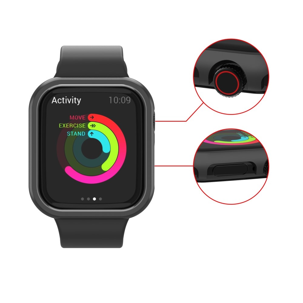 Deksel aluminium Apple Watch 45mm Series 9 svart