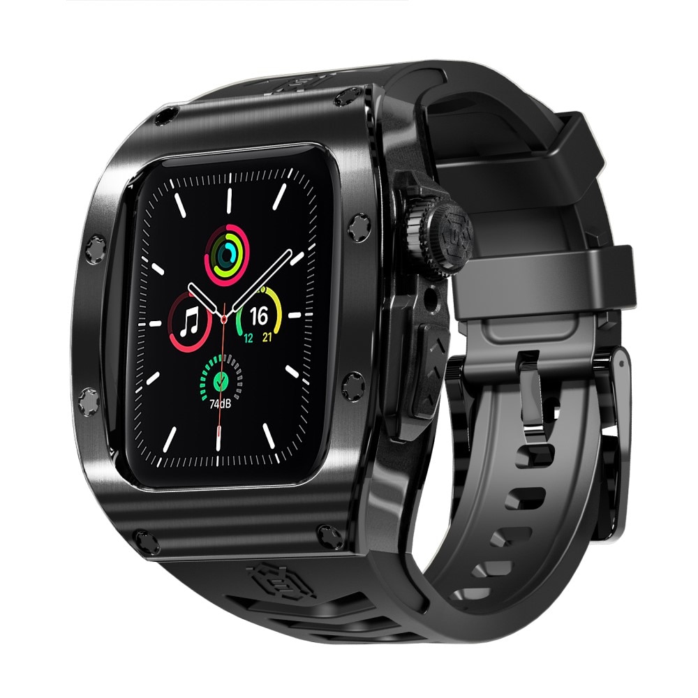 High Brushed Metal Case w Strap Apple Watch 45mm Series 8 Black