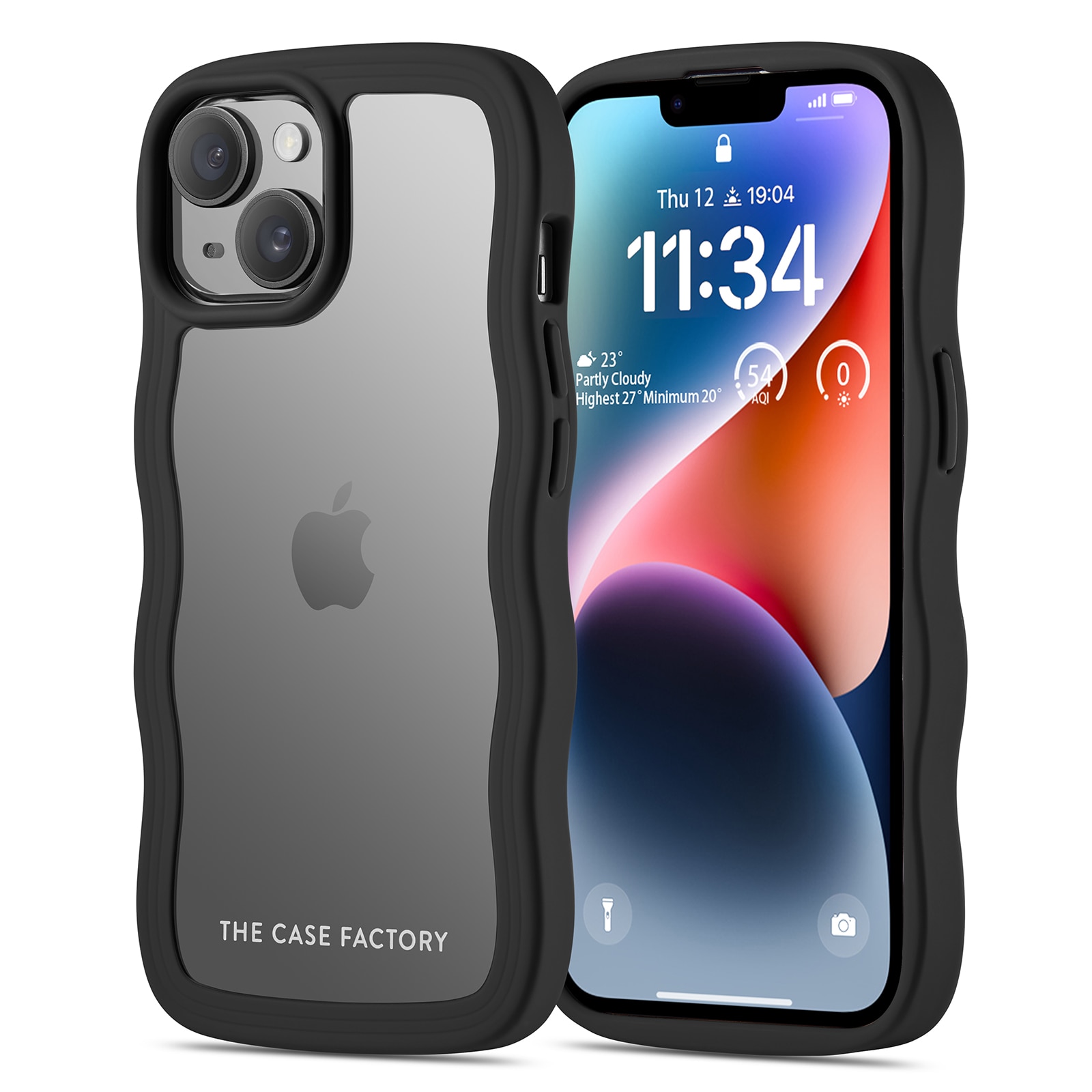 The Wave Case iPhone 15 Svart